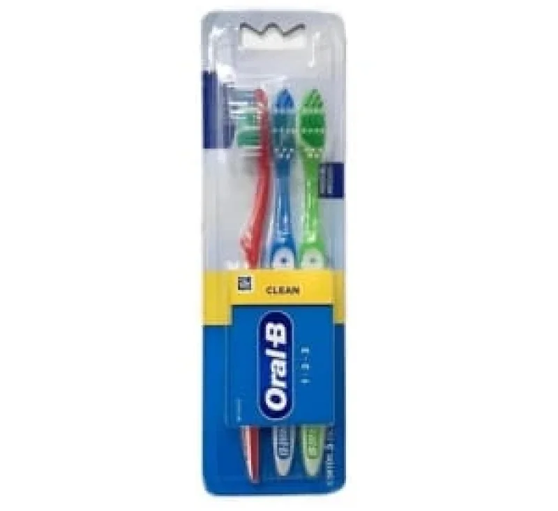 Escova Dental Oral-B 123 Limpeza Brilhante, com 3 unidades