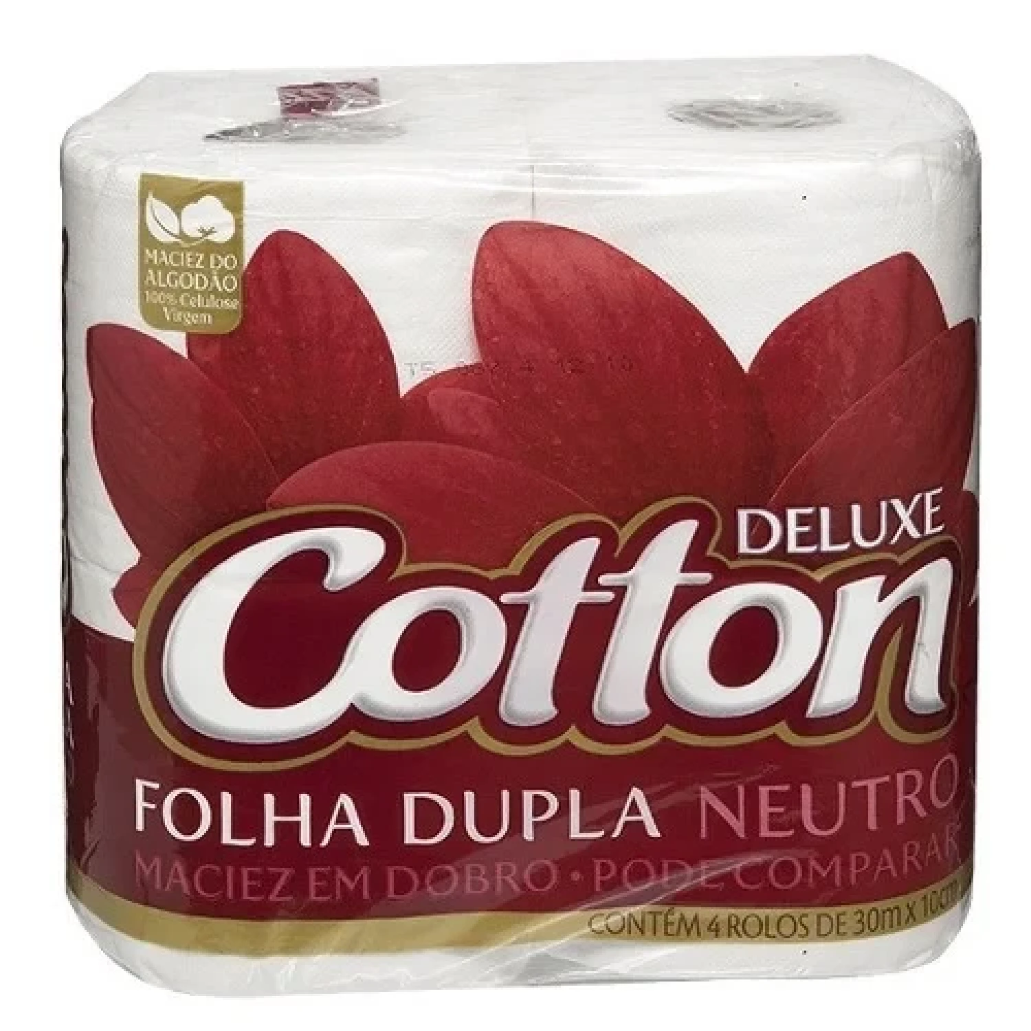 Papel Higiênico Cotton Folha Dupla 30m, com 4 rolos (1/1)