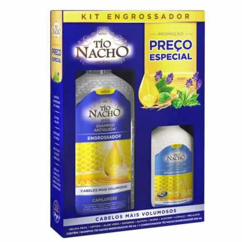 Kit Shampoo e Condicionador Tio Nacho Engrossador (415ml + 200ml)