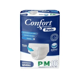 Fralda Geriátrica Adulto Confort Master Pants Tamanho P/M, com 16 Unidades
