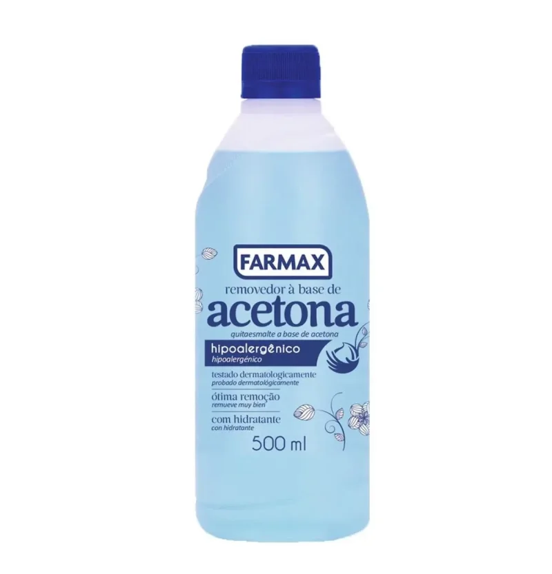 Removedor de Esmalte À Base de Acetona Farmax 500ml