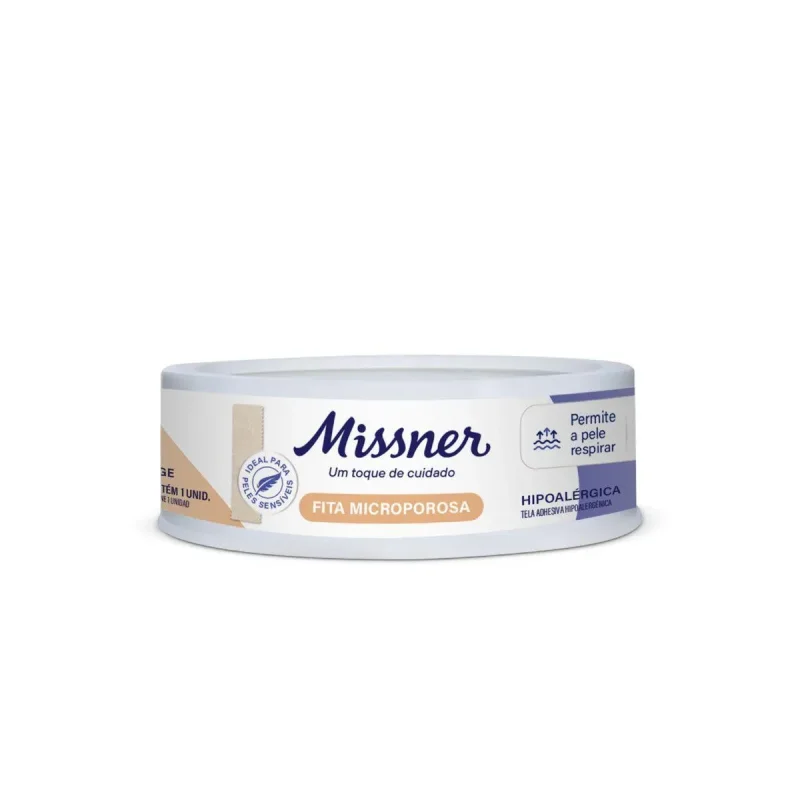 Esparadrapo Microporoso Missner 1,2cm x 4,5m Bege
