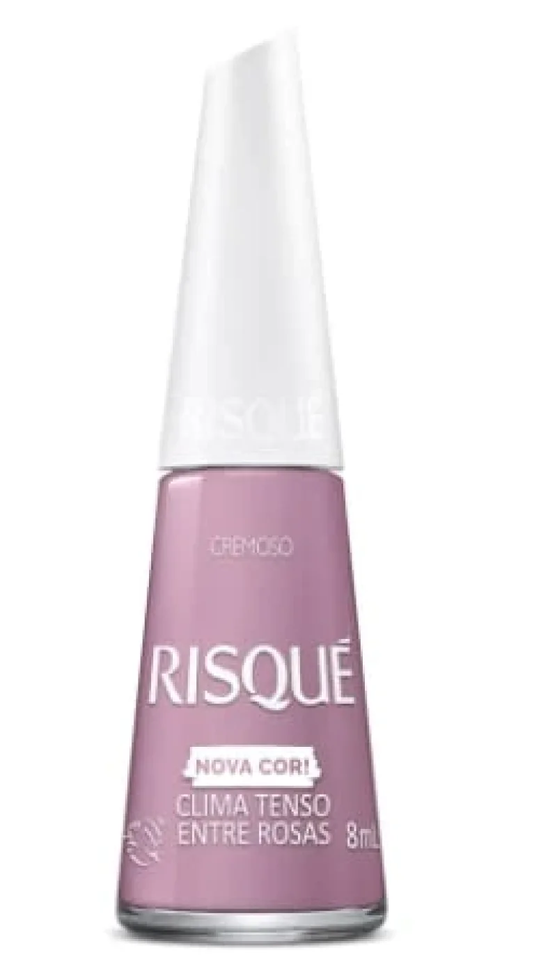 esmalte cremoso cor Clima Tenso Entre Rosas Risqué 8ml