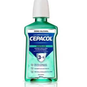 Enxaguante Bucal Cepacol 3 em 1 Menta Ice sem álcool 250ml