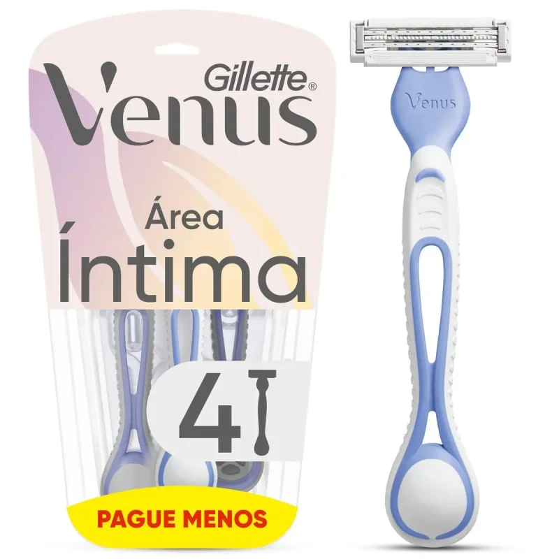 Aparelho de Depilar Gillette Venus Íntima, com 4 unidades