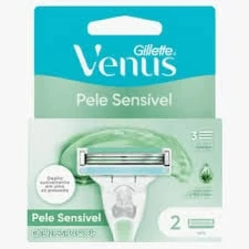 Carga Gillette Venus Pele Sensível, com 2 unidades