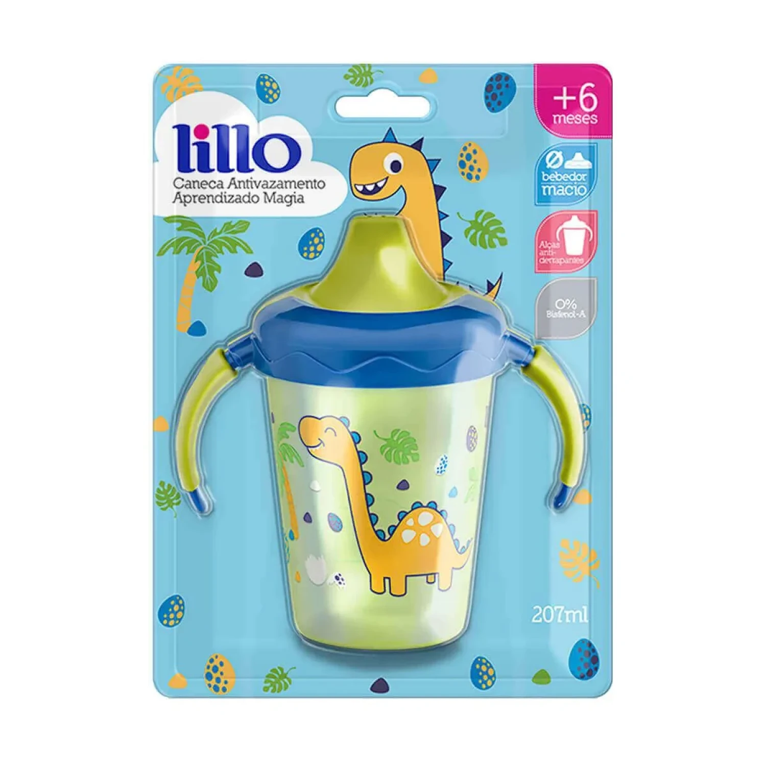 Caneca Antivazamento Lillo Magia 6+ meses, 207mL, azul (1/1)