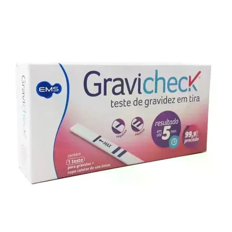 Teste de Gravidez Gravicheck em Tira, com 1 unidade