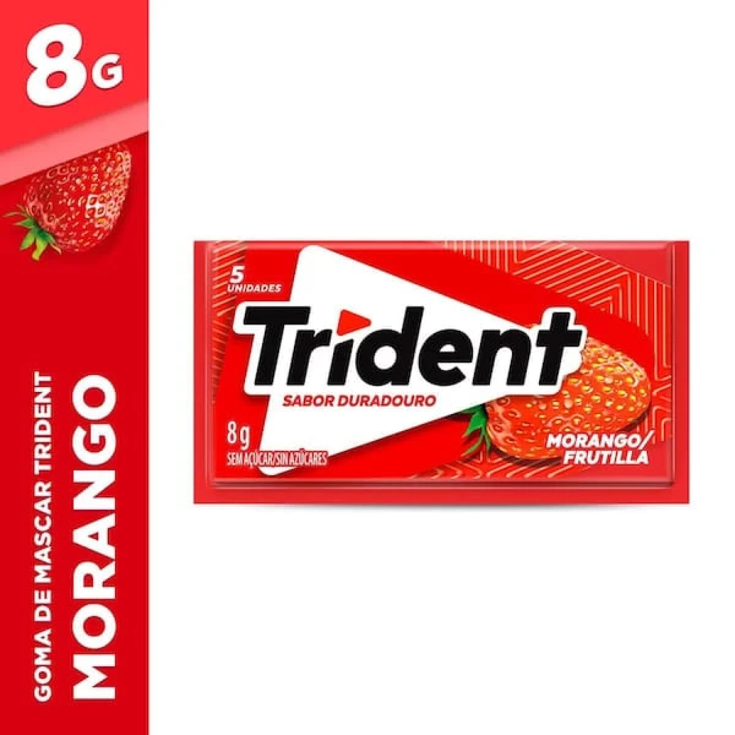 Trident Goma de Mascar Morango 5 Unidades (1/1)