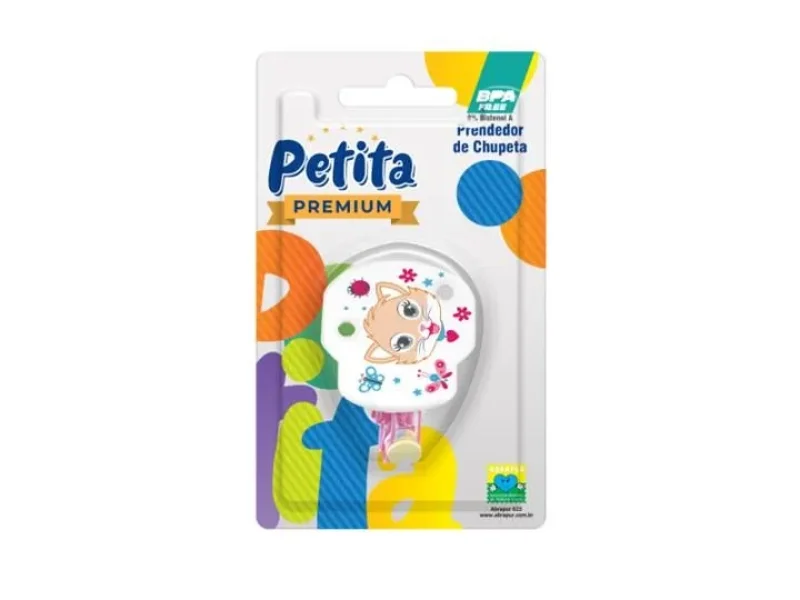 Prendedor para Chupeta Petita Premium Chérie boton Rosa