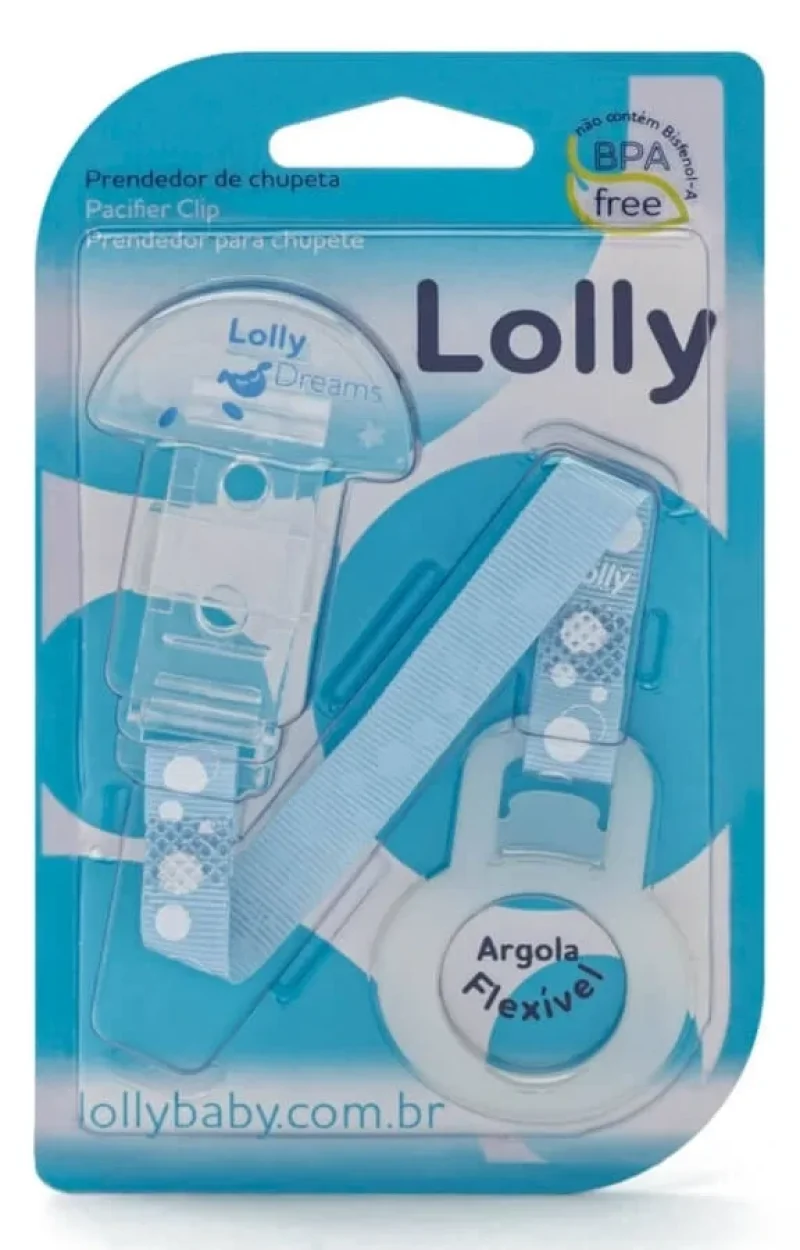 Prendedor de Chupeta Lolly Azul