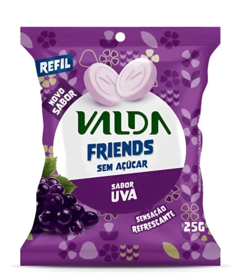 Pastilha Valda Friends Uva 25g