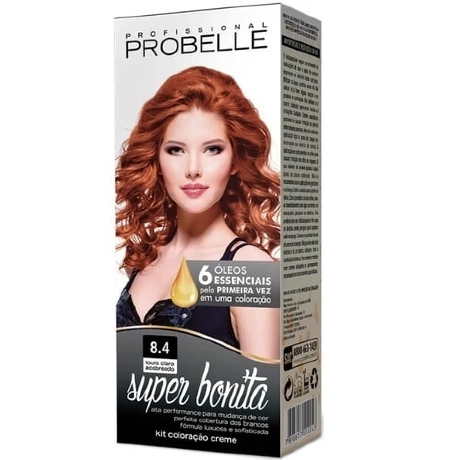 Probelle Super Bonita Tintura Profissional nº 8.4 Louro Claro Acobreado (1/1)