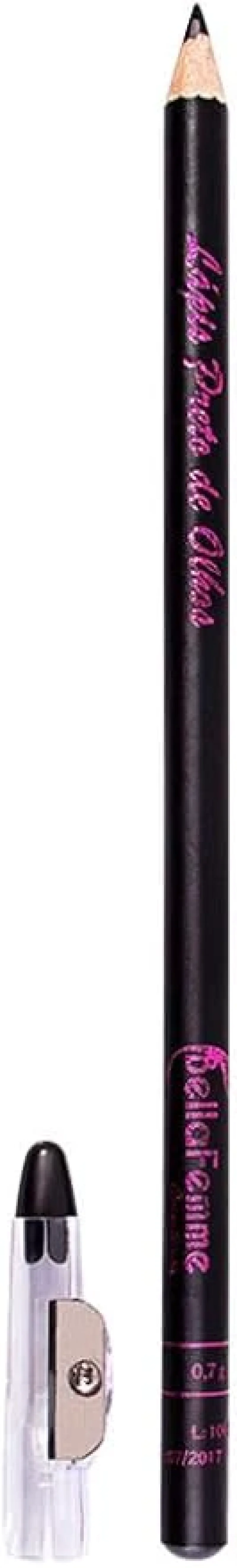 Lápis para Olhos Bella Femme preto com apontador