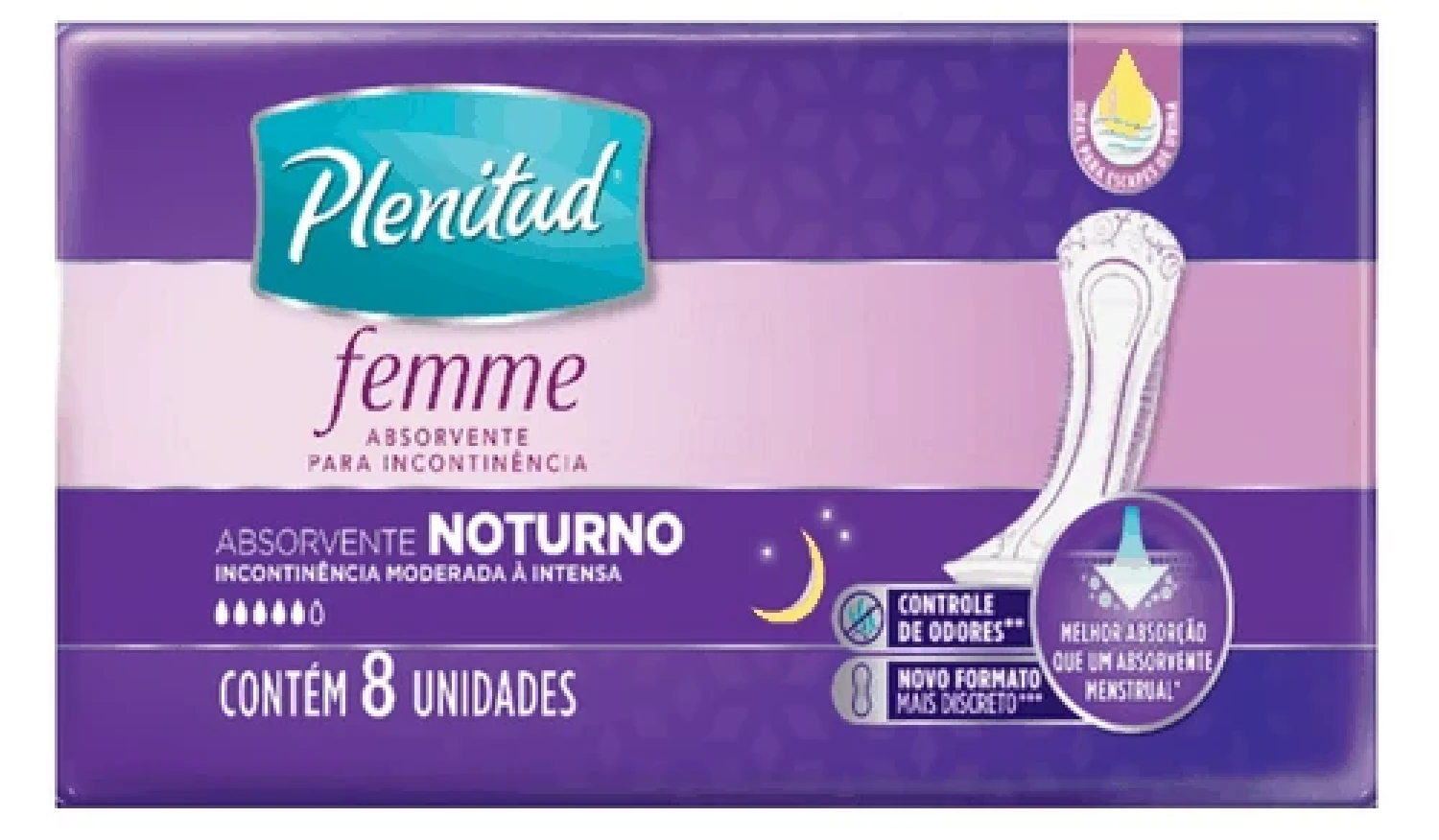 Absorvente Noturno Plenitud Femme, com 8 unidades (2/2)