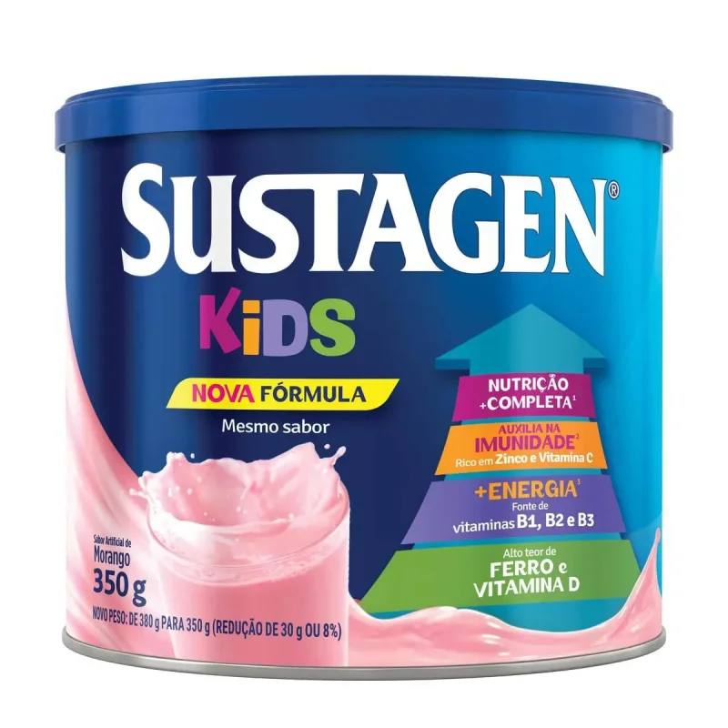 Complemento Alimentar Sustagen Kids Morango 350g