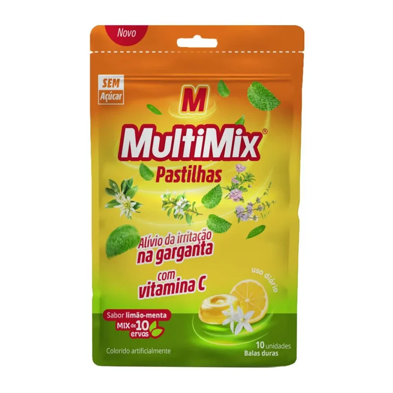 Multimix Adulto Pastilhas Sabor Limão-Menta 10 Unidades
