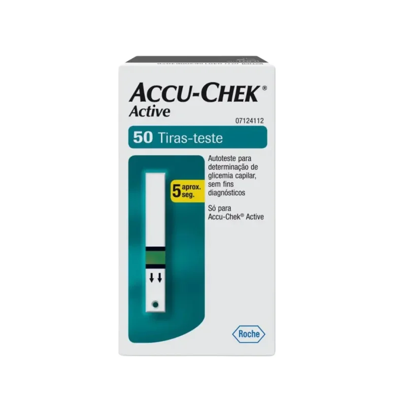 Tiras Reagentes Accu-Chek Active, com 50 unidades
