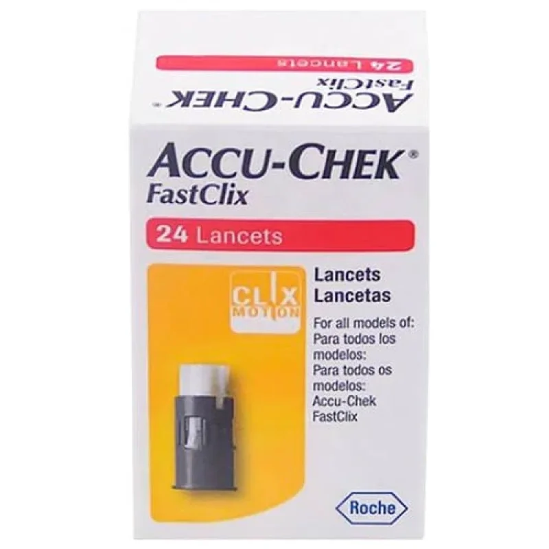 Lancetas Accu-Chek FastClix caixa com 24 unidades