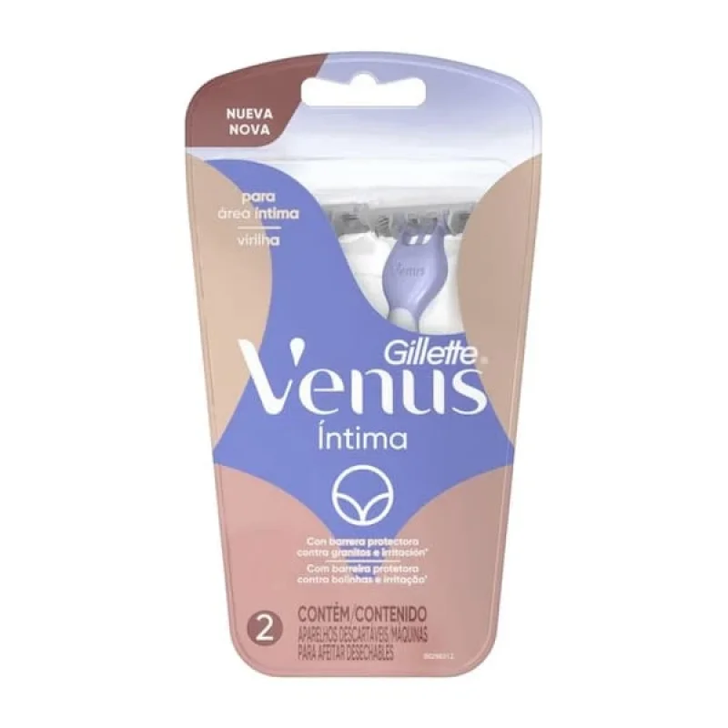 Aparelho de Depilar Gillette Venus Íntima, com 2 unidades