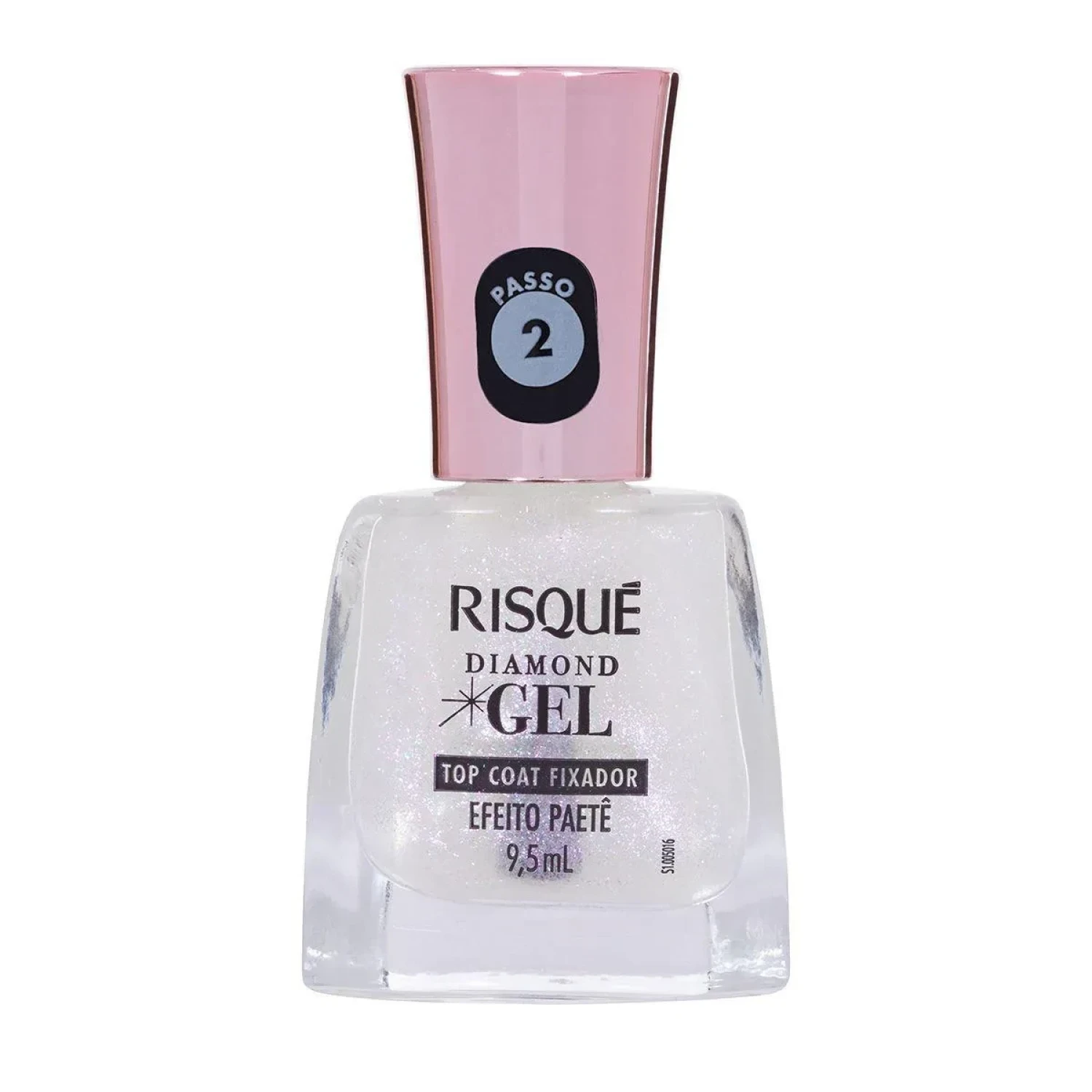 Esmalte Risqué Diamond Gel Top Coat Fixador Efeito Paetê 9,5ml (1/1)