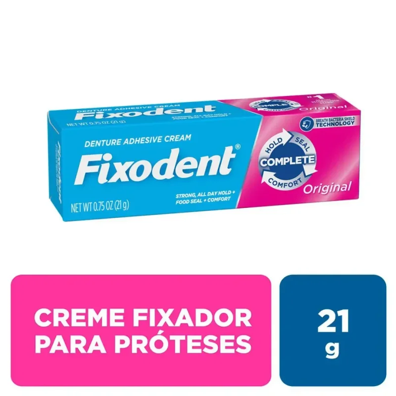 Creme Fixador de Dentadura Fixodent Original 21g