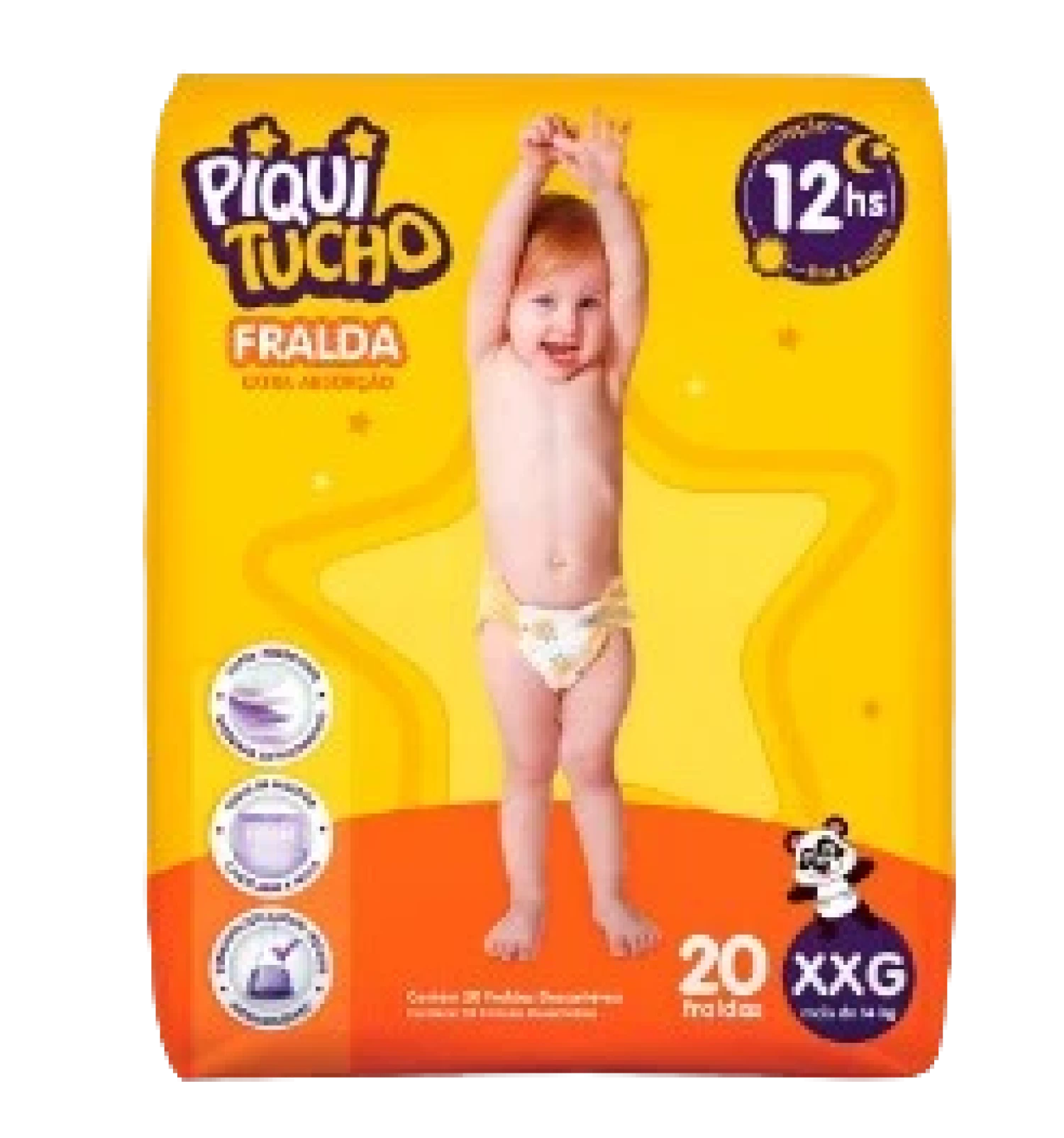 Fralda Infantil Piquitucho Mega Xxg 20 Unidades (1/1)