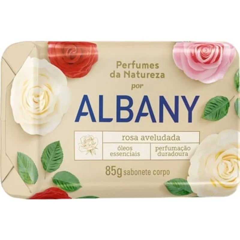 Sabonete Albany Perfumes da Natureza Rosa Aveludada 85g