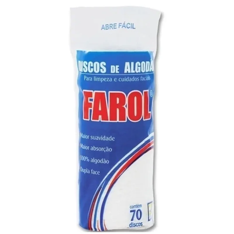 Algodão em Disco Farol, com 70 unidades