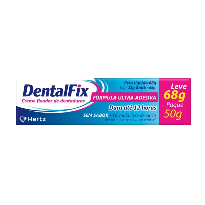 Creme Fixador de Dentadura Dentalfix sem Sabor 68g