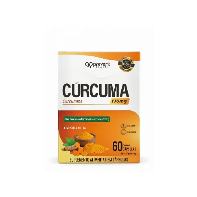 Cúrcuma Prevent Pharma 130mg, com 60 cápsulas