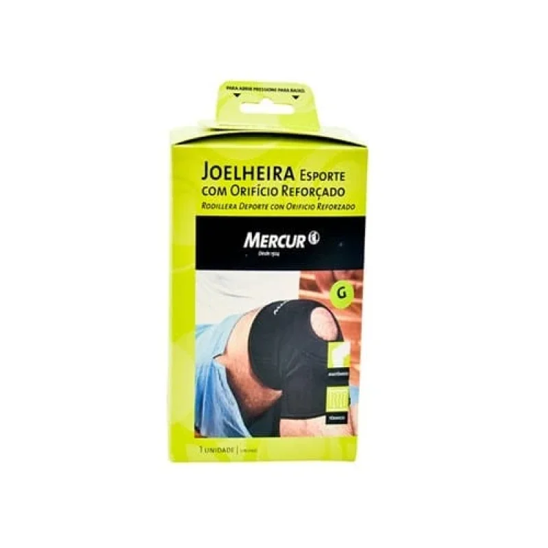 Joelheira Esporte com Orifício Reforçado Mercur G