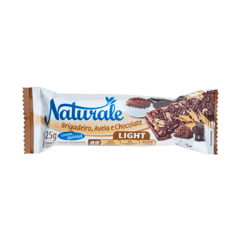 Barra de Cereal Naturale Light Brigadeiro, Aveia e Chocolate, 25g