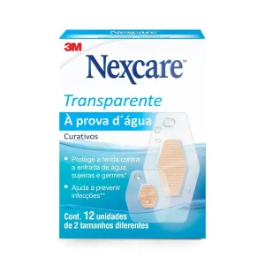 Curativo Adesivo Nexcare À Prova d'Água Sortido, com 12 unidades