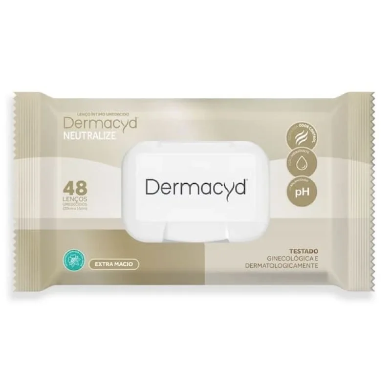 Lenço Íntimo Umedecido Dermacyd Neutralize, com 48 unidades