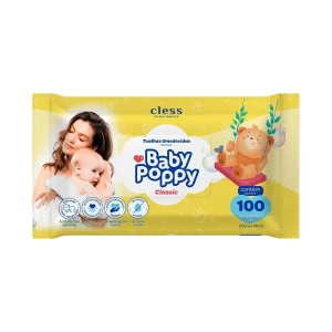 Lenço Umedecido Baby Poppy Classic, com 100 unidades