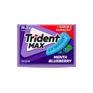 Goma de Mascar Trident Max Menta e Blueberry, com 5 unidades