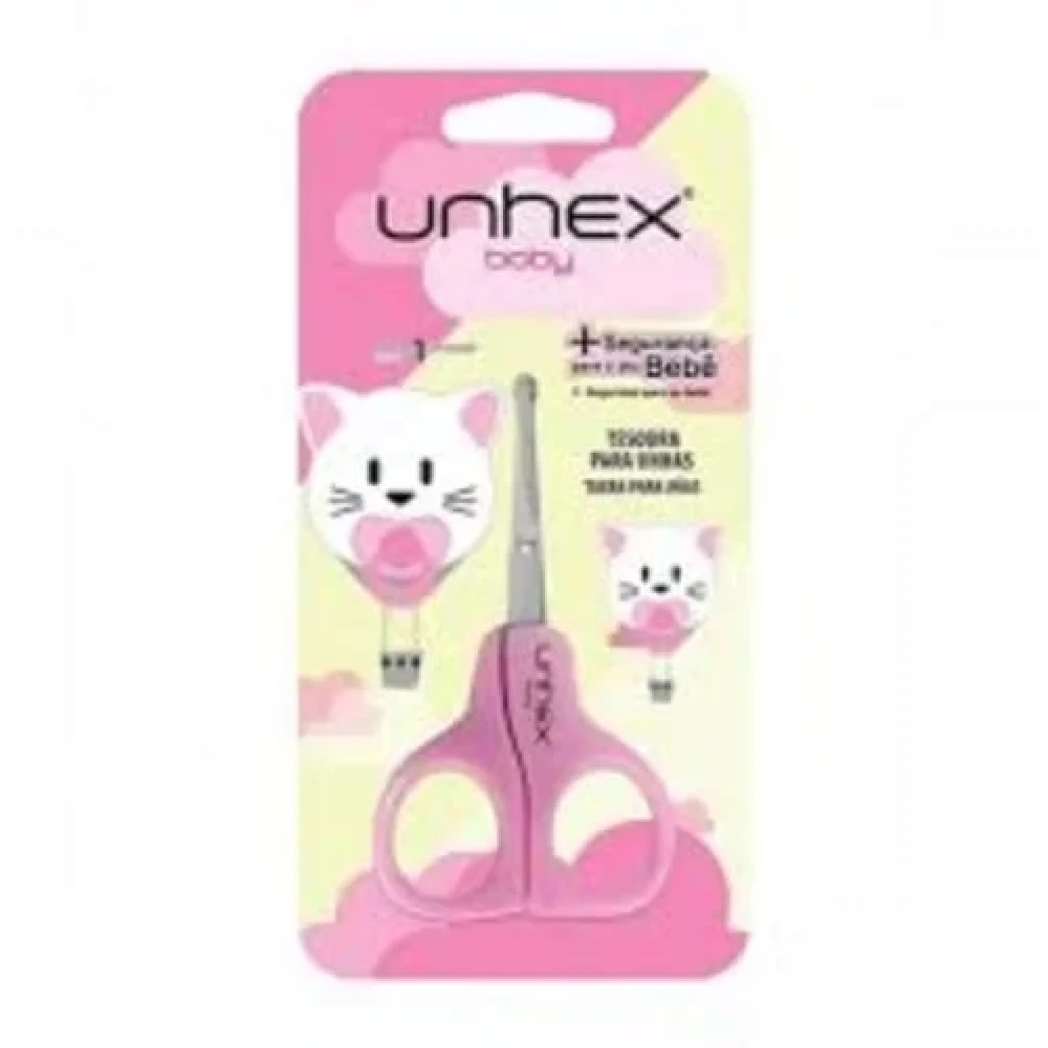 Tesoura para Unha Unhex Baby Rosa Ponta Arredondada (1/1)