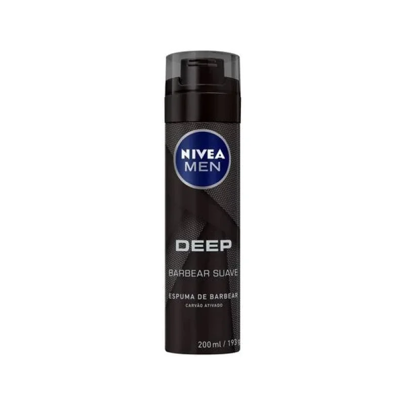 ESPUMA DE BARBEAR NIVEA MEN - 200ml deep carvao ativado