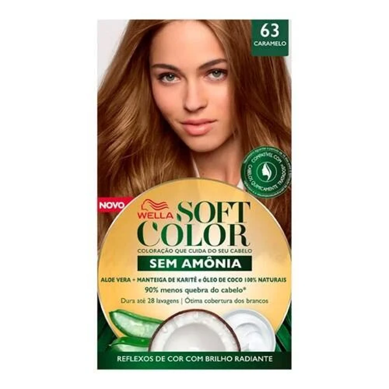 Wella Soft Color Tintura sem Amônia nº 63 Caramelo Dourado 1 Unidade (1/1)