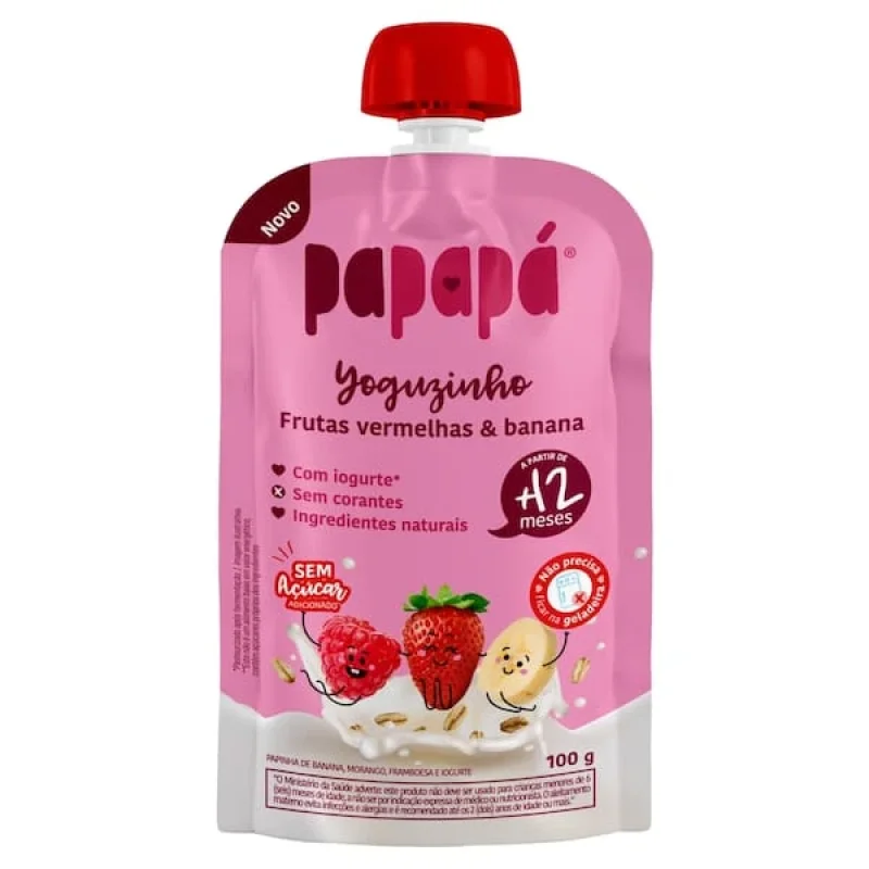 Papinha Iogurte Frutas Vermelhas 100g