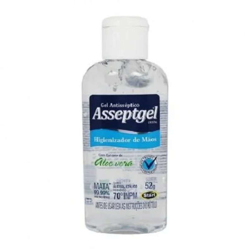 Álcool 70% Gel Asseptgel Cristal 52g