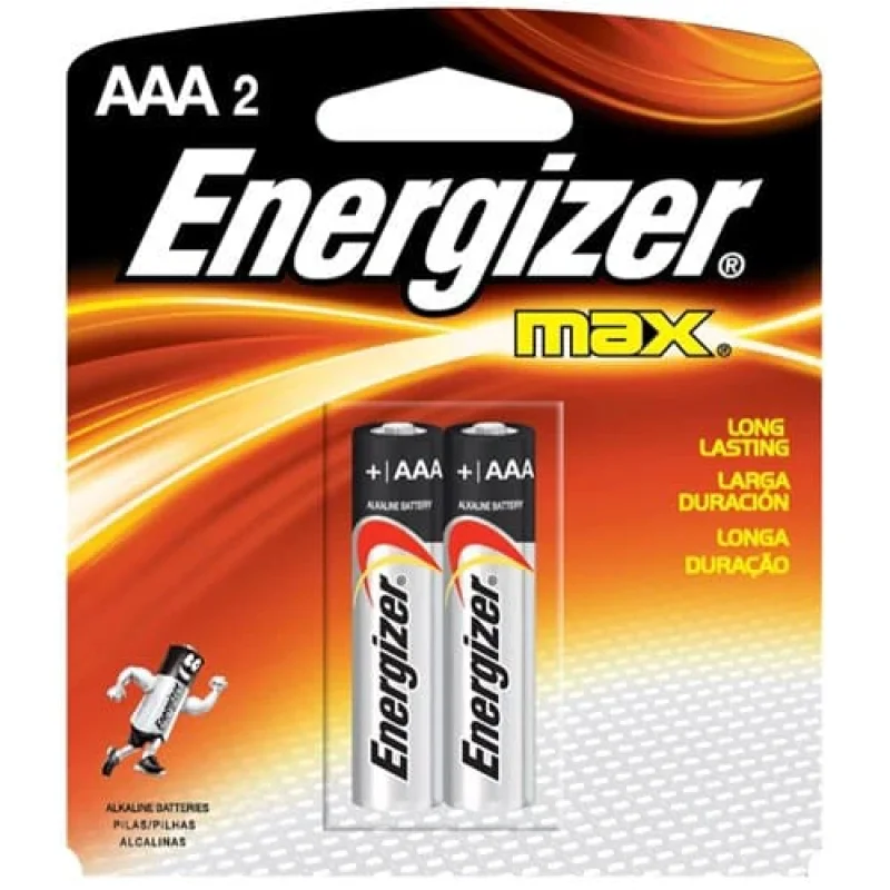Pilha Energizer Max AAA, com 2 unidades