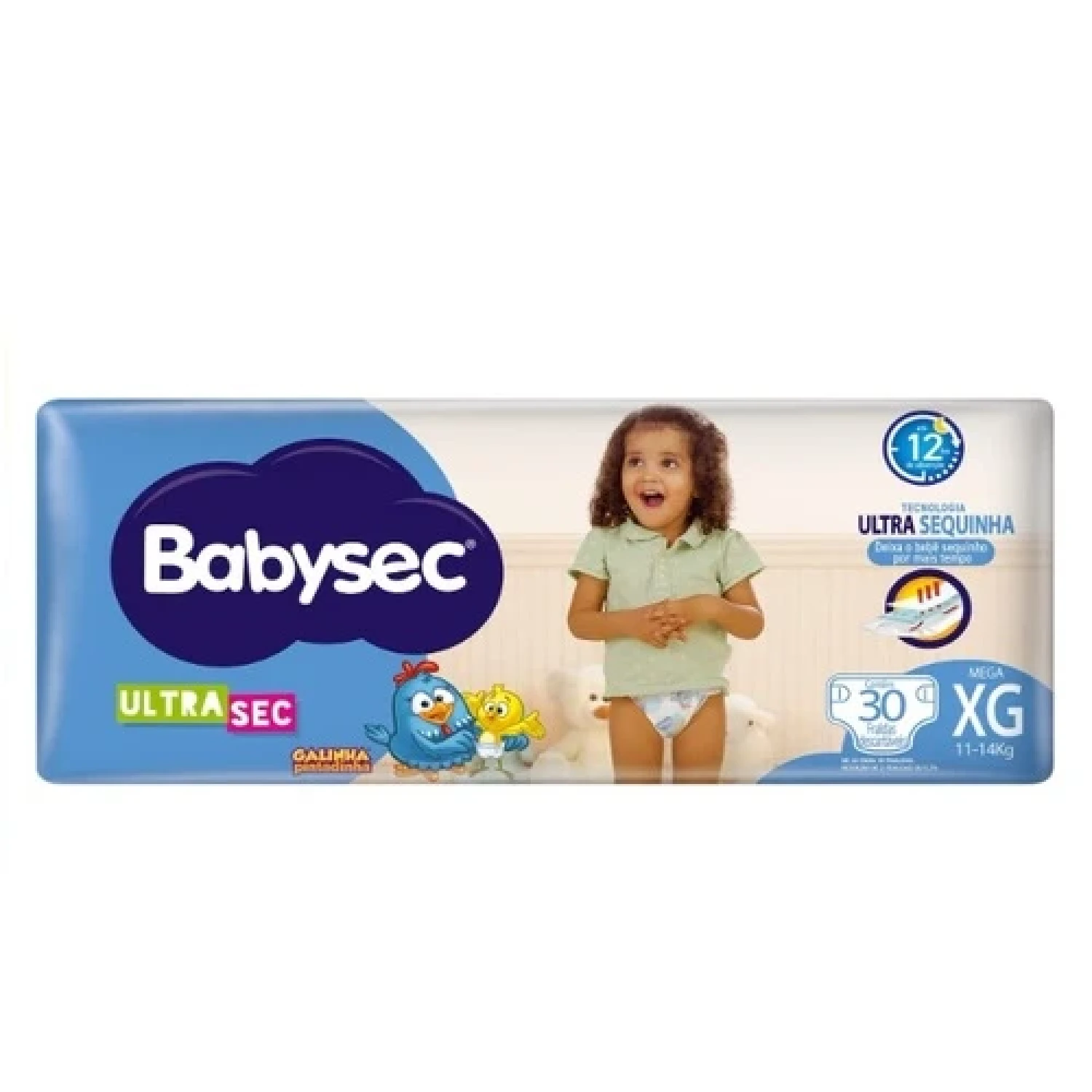 Fralda Babysec Ultra Sec Mega XG, com 30 unidades (1/1)