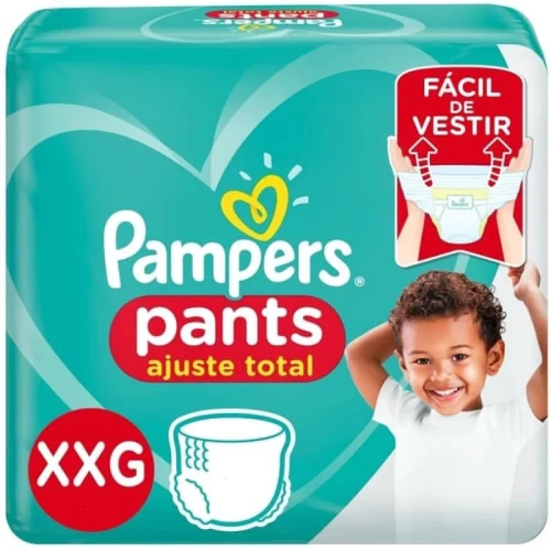 Fralda Pampers Pants Ajuste Total XXG, com 12 unidades