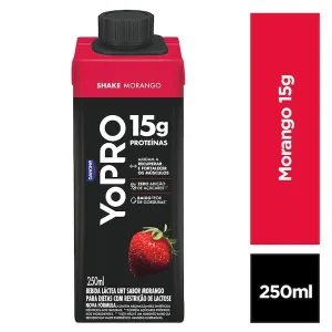 YoPRO Bebida Láctea UHT Zero Lactose e Açúcar Morango 250ml