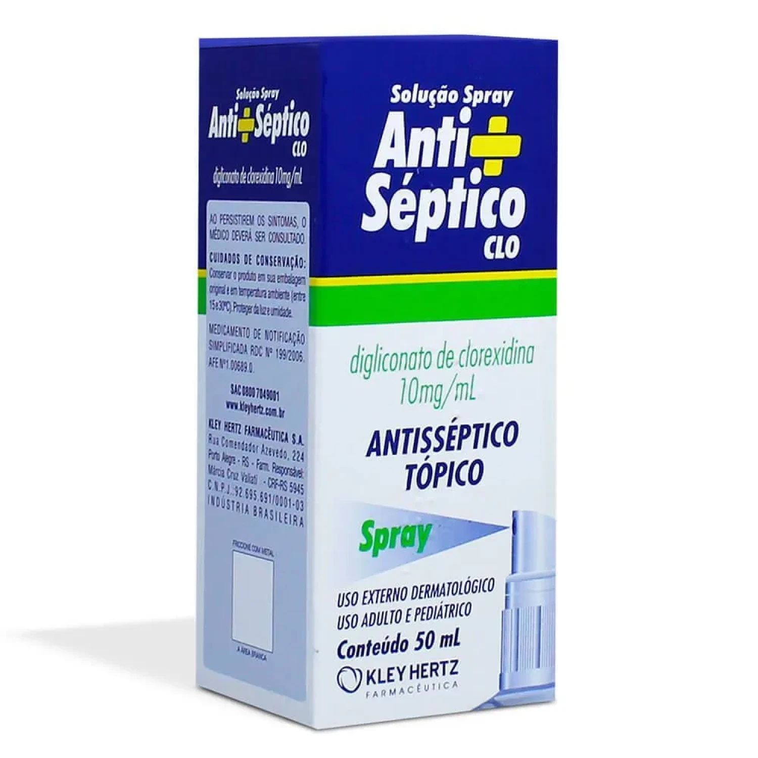 Anti-Séptico Clo 10mg/ml Solução Tópica Spray 50ml (1/1)