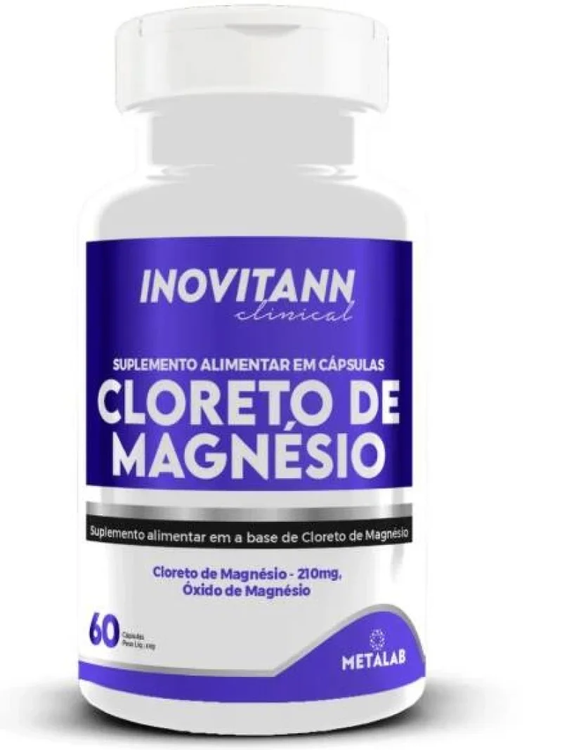 Cloreto de Magnésio Inovitann 210mg, com 60 cápsulas