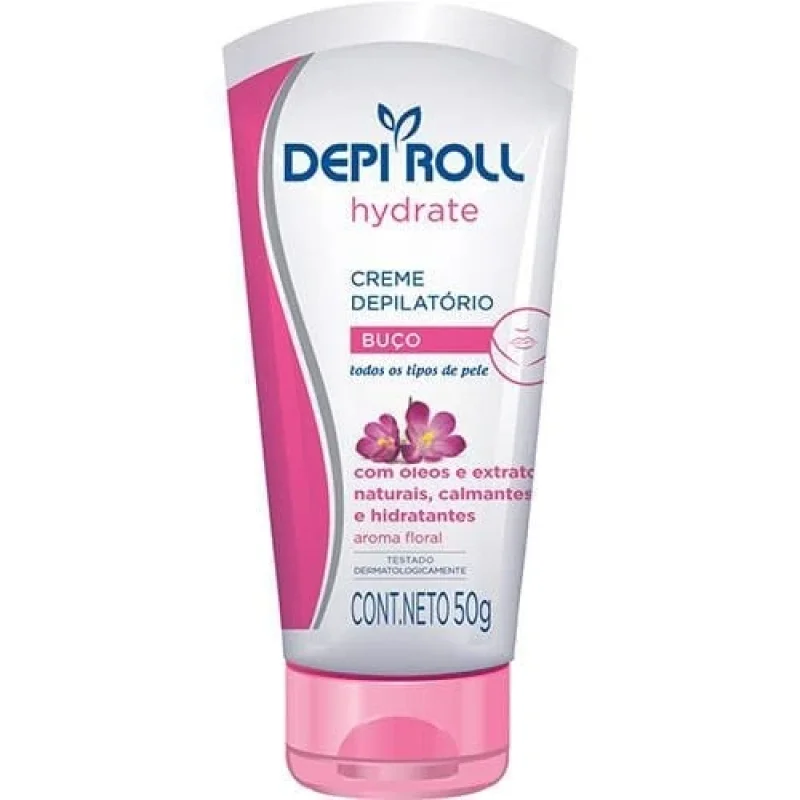 Creme Depilatório Hydrate Floral Buço Depi Roll Bisnaga 50g