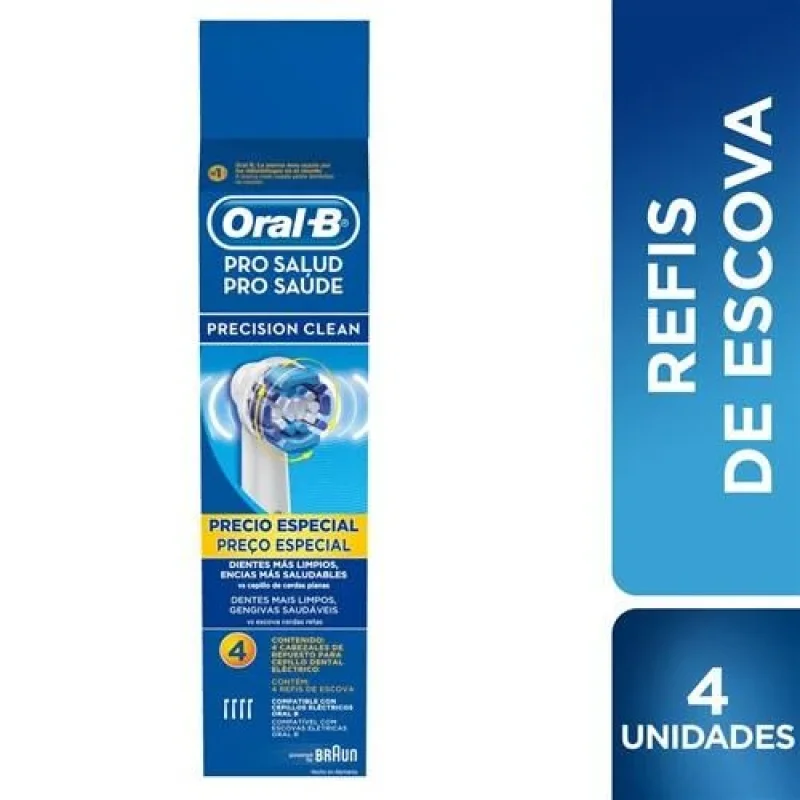 Oral-B Precision Clean Refil para Escova Dental Elétrica 4 Unidades